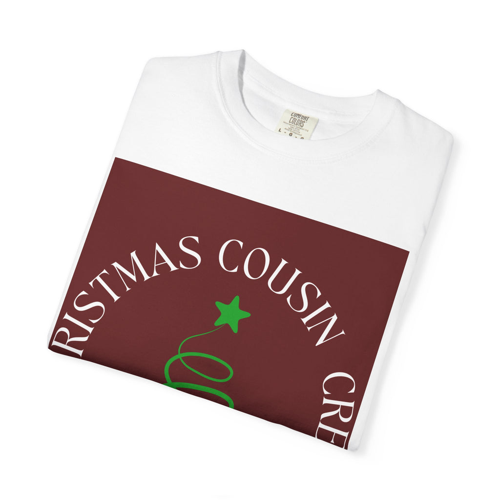 Christmas Cousin Crew T-Shirt — Holiday Family Tee with Minimal Tree Design