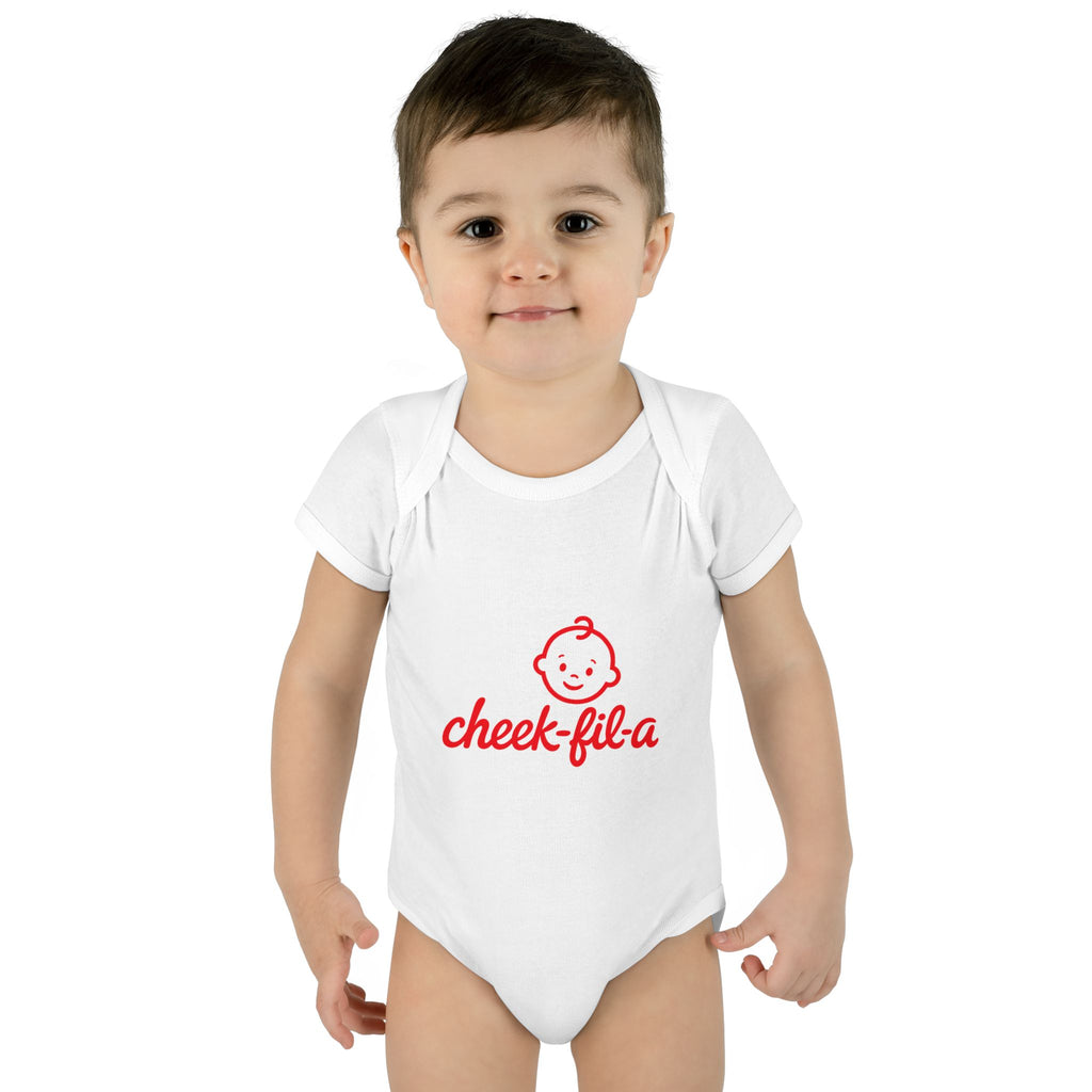 Infant Bodysuit — "Baby Cheeks Like Tender Chicken Nuggets" Cute Funny Baby Onesie