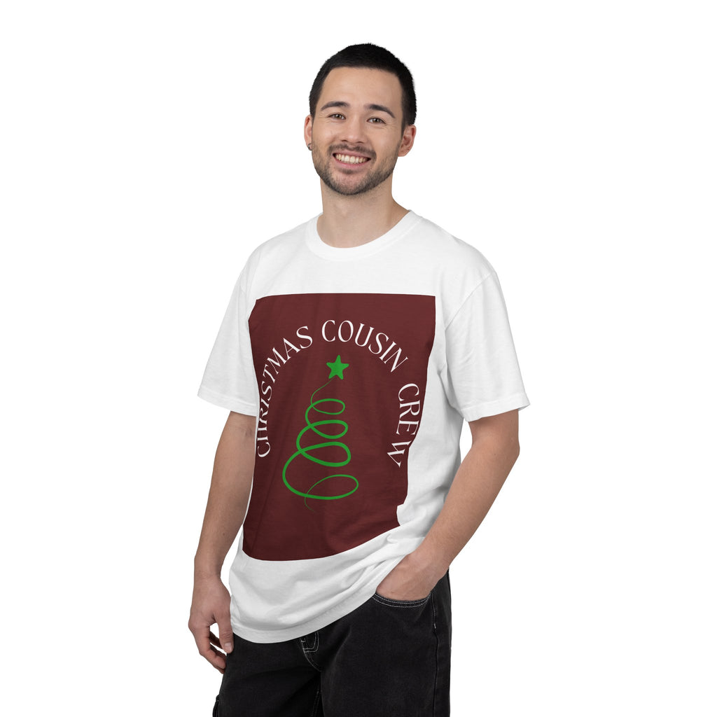 Christmas Cousin Crew T-Shirt — Holiday Family Tee with Minimal Tree Design
