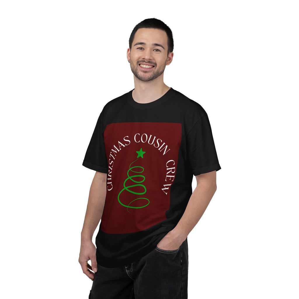 Christmas Cousin Crew T-Shirt — Holiday Family Tee with Minimal Tree Design