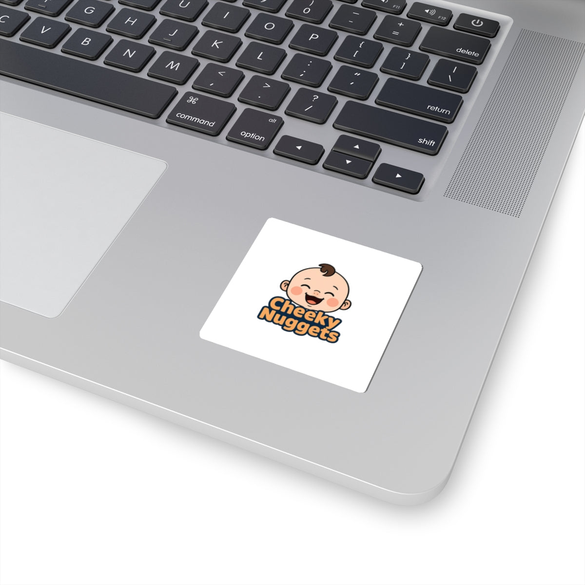 Cheeky Nuggets Baby Face Kiss-Cut Sticker — Cute Nursery Decal for Laptops, Water Bottles & Baby Shower Favors